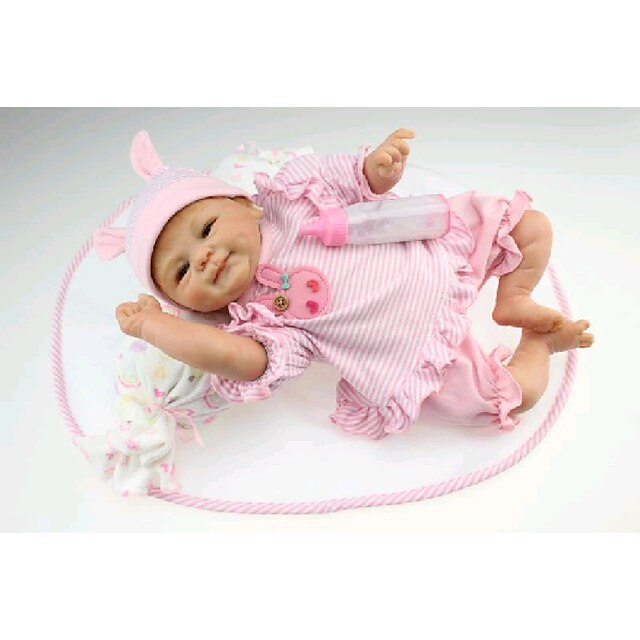  NPK DOLL 18 inch(es) Reborn-poppen Baby Pasgeboren levensecht Schattig Handgemaakt Kindveilig Siliconen Vinyl 18