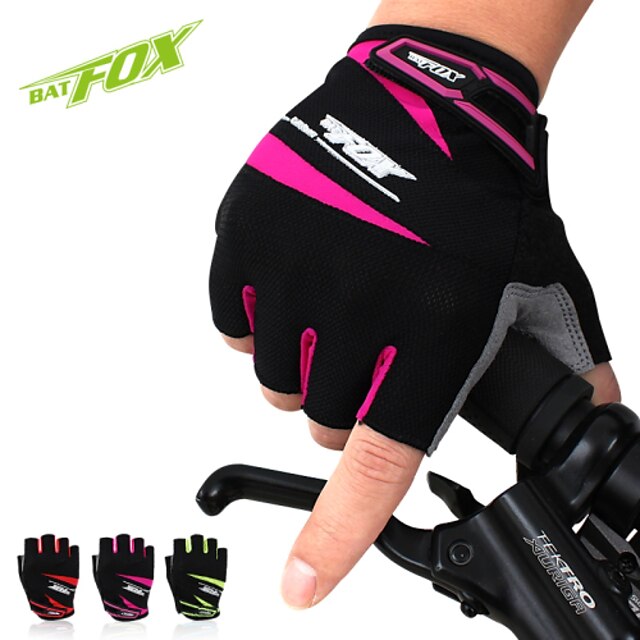  BAT FOX Kid's Bike Gloves / Cycling Gloves Sports Fingerless Gloves Handlebar mitts Lightweight Windproof Breathable Rose Red Red Green Spandex Synthetic Leather Chinlon Camping / Hiking Boxing