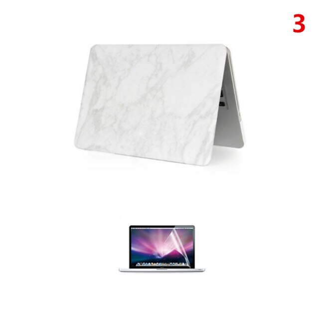  MacBook Etui / Kombineret beskyttelse Marmor Plast for MacBook Air 13-tommer