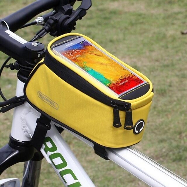  ROSWHEEL 1.5 L Marsupio triangolare da telaio bici Schermo touch Ompermeabile Anti-pioggia Borsa da bici Terylene Nylon Marsupio da bici Borsa da bici Samsung Galaxy S6 / iPhone 5c / iPhone 4/4S