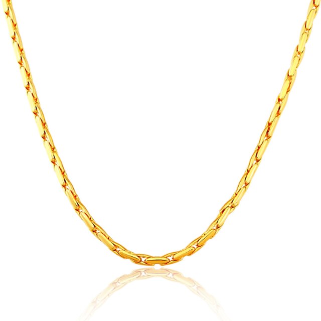  Men's Fashion Chain Necklace Gold Plated Chain Necklace , Wedding Party Daily Casual