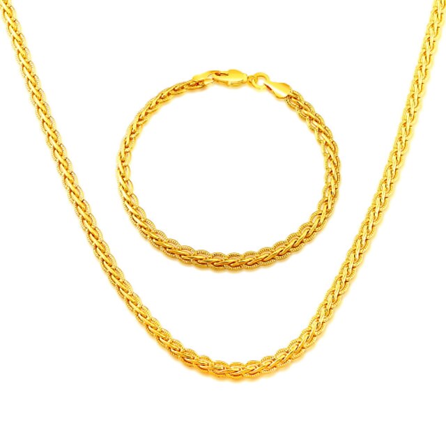  South Korea's snake chain men and women Jewelry 18K Gold Plated Necklace Bracelet Jewelry NB60042