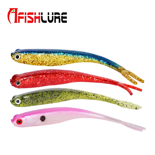  Afishlure Double Tail Soft Fish Artificial Fishing Lure 8g/5/16oz 120mm/4-3/4