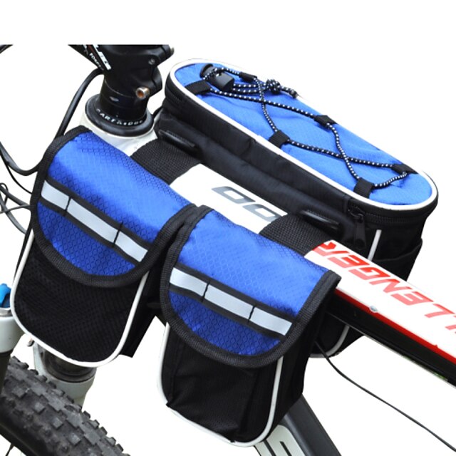  FJQXZ 3L תיקים למסגרת האופניים / שקית התחתית העליונה עמיד למים תיק אופניים ניילון תיק אופניים תיק אופניים טלפון סלולרי כל רכיבה על