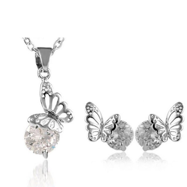  Women's Crystal Jewelry Set - Crystal Include For Wedding Party Birthday / Earrings / Necklace