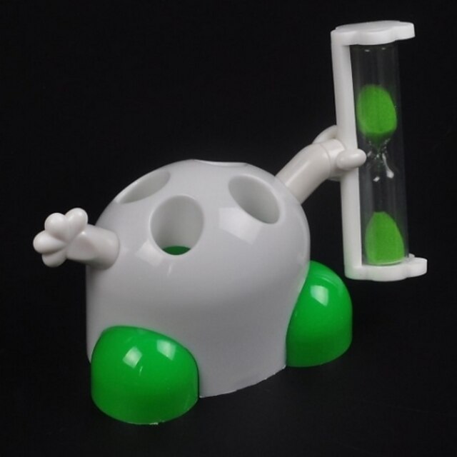 Minutes Hourglass Timer Toothbrush Holder Rack Stand Cute Bathroom Tool for  the supervision of children(Random Color)