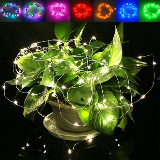  JIAWEN 5m String Lights 50 LEDs 3014 SMD Warm White / Cold White / Red Waterproof 12 V 1pc / IP65