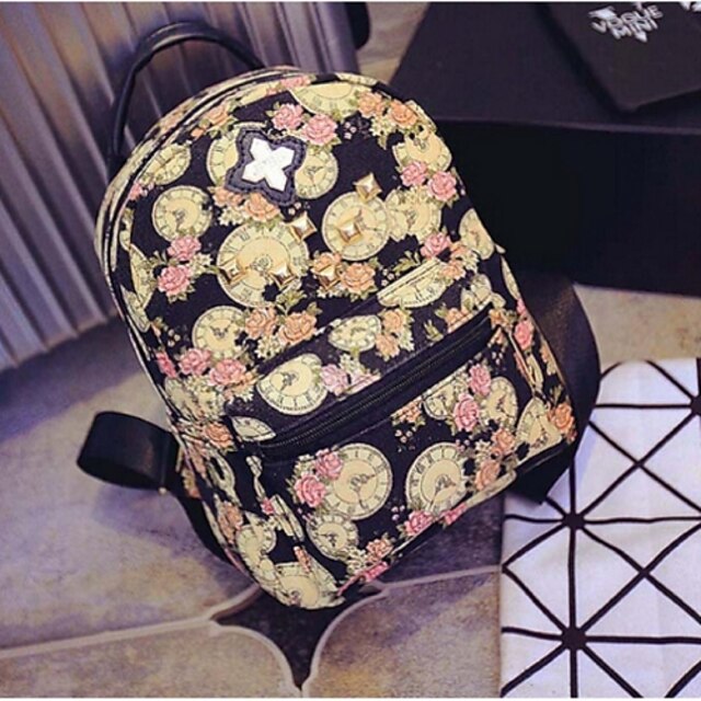  Women Canvas Casual Backpack Pink / Blue / Green / Black