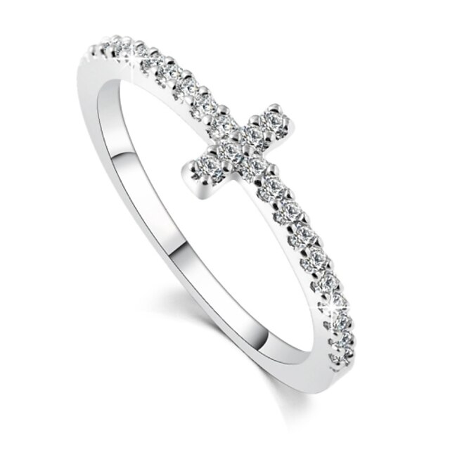  Pentru femei Band Ring Cristal Argintiu Zirconiu Modă Nuntă Petrecere Bijuterii