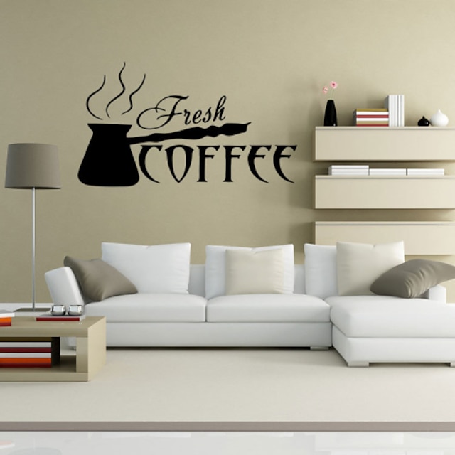  4078 New Arrival Beautiful Design Coffee Cups Cafe Tea Wall Stickers Art Vinyl Decal Kitchen Restaurant Pub Decor