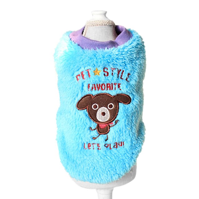  Dog Sweatshirt Cartoon Casual / Daily Winter Dog Clothes Puppy Clothes Dog Outfits Yellow Blue Costume for Girl and Boy Dog Corduroy XS S M L XL