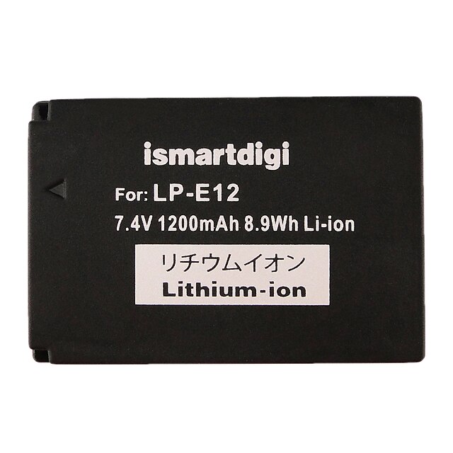  ismartdigi LP-E12 7.4V 1200mAh Camera Battery for Canon EOS M M2 M10 100D