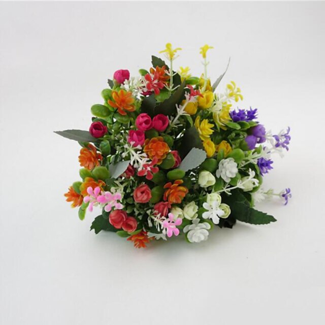  9 Heads High Quality Small Orchids Flowers Silk Flower Artificial Flowers for Wedding home Decoration(Random Color)