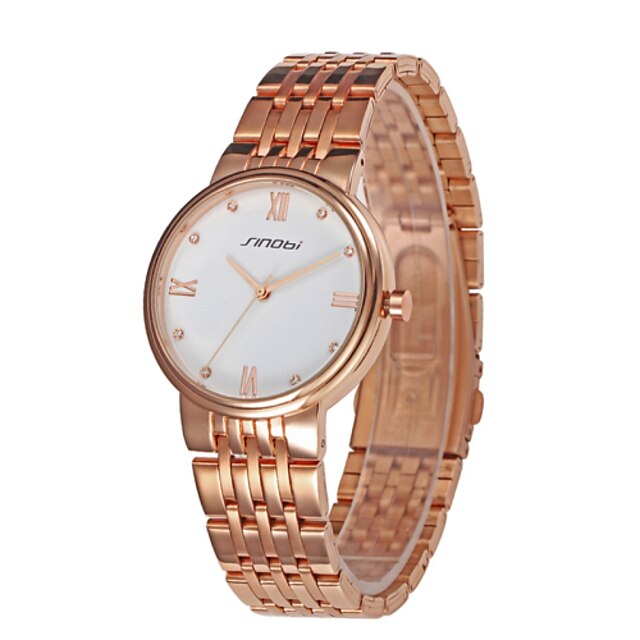  SINOBI Men's Wrist Watch Quartz Rose Gold 30 m Water Resistant / Waterproof Sport Watch Analog Golden