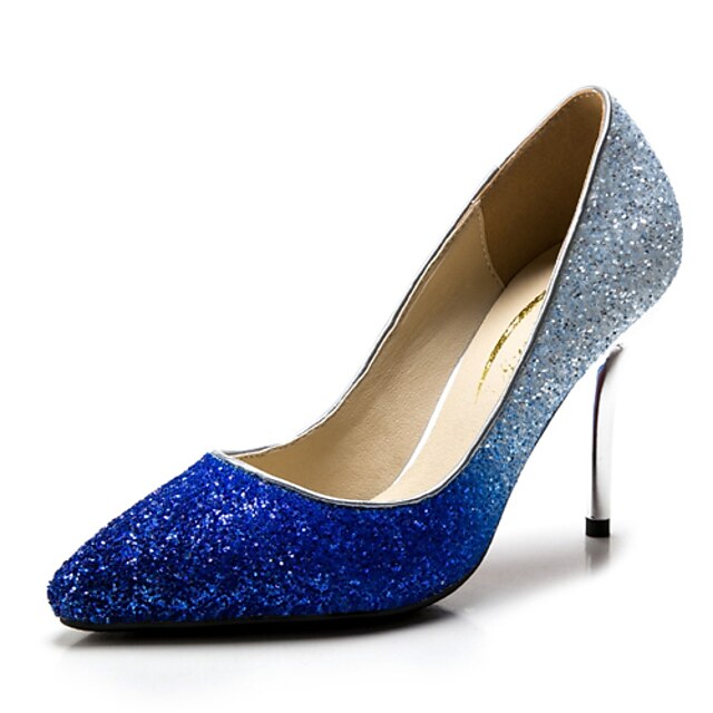  Women's Stiletto Heel Wedding Dress Party & Evening Sparkling Glitter / Sequin Synthetic / Glitter Golden / Blue / Silver