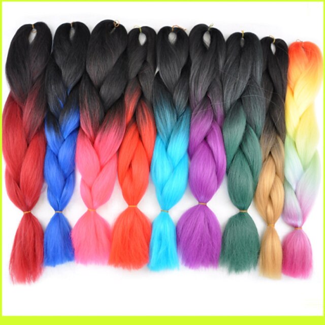  Ms African Chemical Fiber Color Big Child Jumbo Braid Hair High Temperature Wire 1PCS