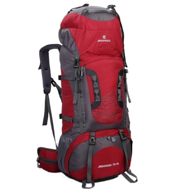  Wanderrucksack Wandern Tagesrucksäcke Rucksack 80 L - Wasserdicht Wärmeisolierung Staubdicht tragbar Außen Camping & Wandern Klettern Reisen Terylen Nylon Wasserdichtes Material Grün Blau Dunkelmarine