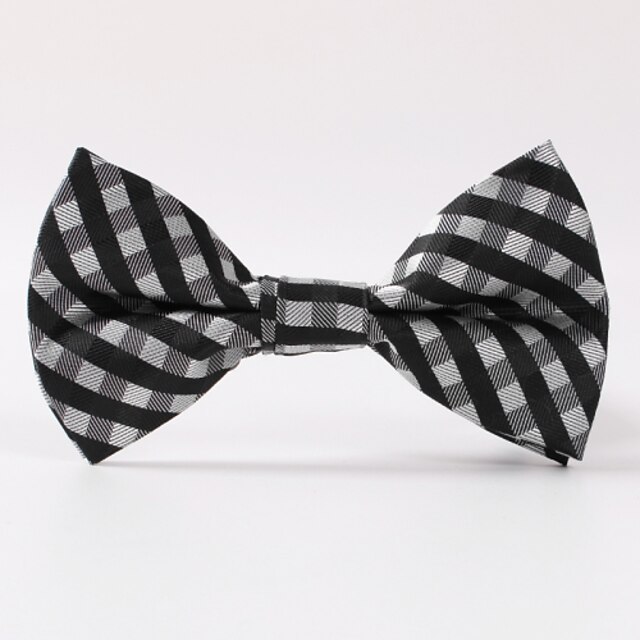 Men's Party/Evening Wedding Formal Grey Squares Formal Bow Tie