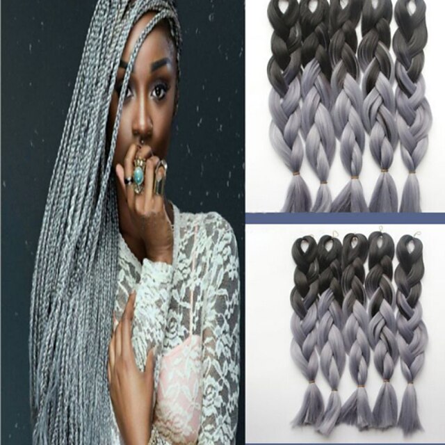  Color Chemical Fiber Braid African Black Wig Color Gradient