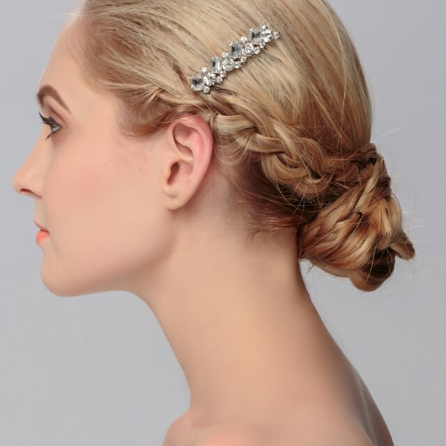 krystal hår kamme hovedstykke bryllup part elegante feminine stil
