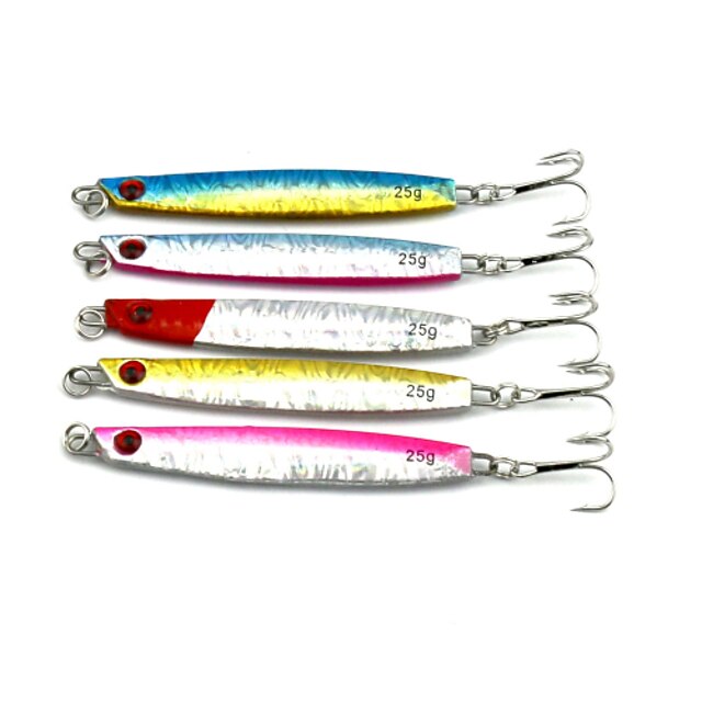  5 pcs Fishing Lures Hard Bait Metal Bait Sinking Bass Trout Pike Sea Fishing Spinning Freshwater Fishing Lead Metal / Lure Fishing / General Fishing