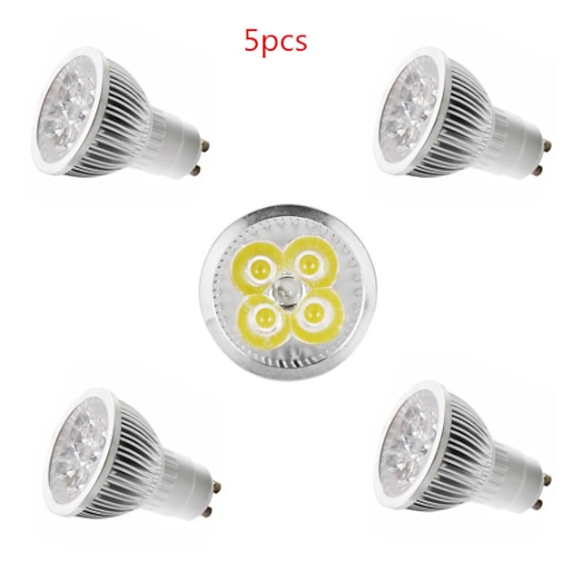  5 szt. 4 W Żarówki punktowe LED 350 lm E14 GU10 GU5.3 4 Koraliki LED LED wysokiej mocy Dekoracyjna Ciepła biel Zimna biel 85-265 V / Certyfikat CE