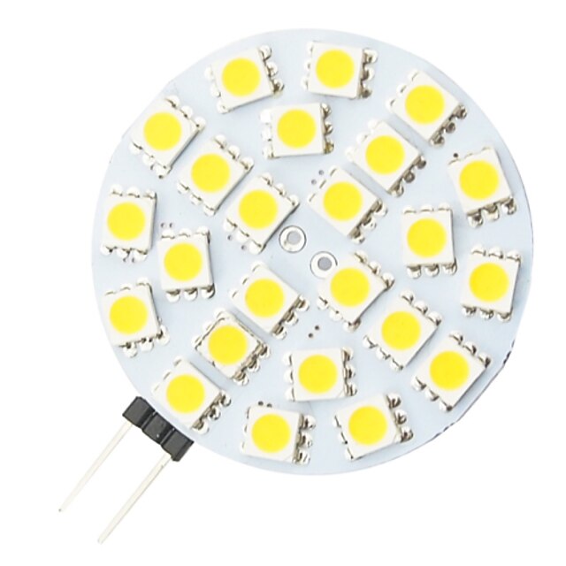  G4 4.8W 24-LED 5050 Warm White Round Shape LED Bulb