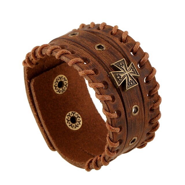  Vintage / Party / Work / Casual Leather Leather Bracelet