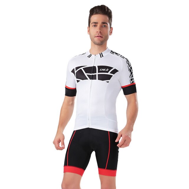  Cycling Jersey with Shorts Men's Short Sleeves Bike Sleeves Jersey Clothing Suits Quick Dry Ultraviolet Resistant Breathable Soft