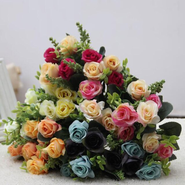  Polyester European Style Bouquet Tabletop Flower Bouquet 1