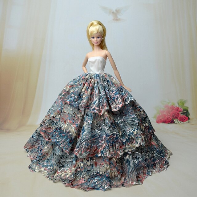  Doll Dress Party / Evening For Barbiedoll Lace Organza Dress For Girl's Doll Toy