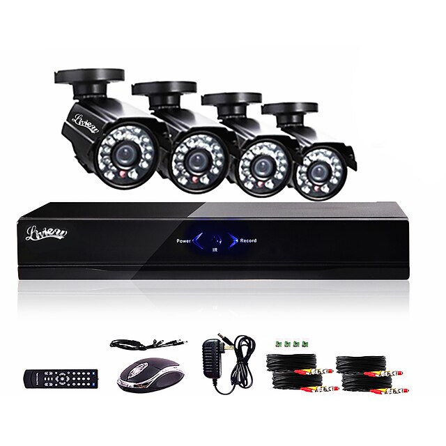  Liview® ahd dvr / hvr / nvr 3 in 1 con sistema di sicurezza della fotocamera 800tvl