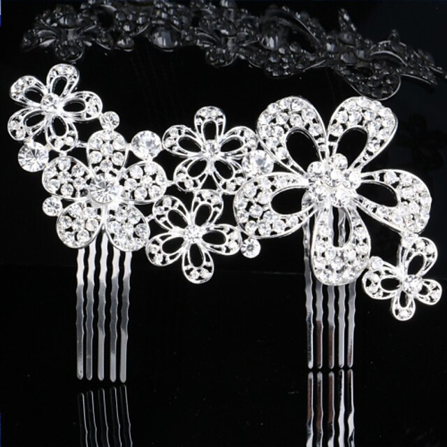  Side Combs Hair Accessories Alloy Wigs Accessories Women's 1pcs pcs 4-8inch cm Wedding / Party Metallic / Crystal / Headpieces Crystal