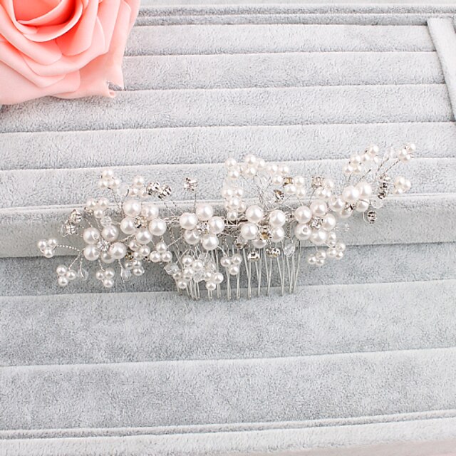  Pearl Hair Combs with 1 Wedding / Special Occasion / Casual Headpiece