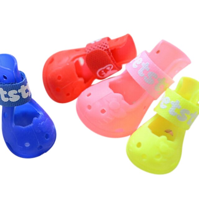  Dog Boots / Shoes Fashion Red Pink For Pets