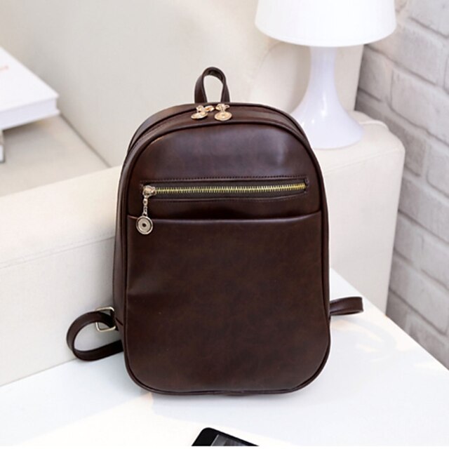  Women Bags PU Backpack for Casual Sports All Seasons Black Brown Wine Light Brown