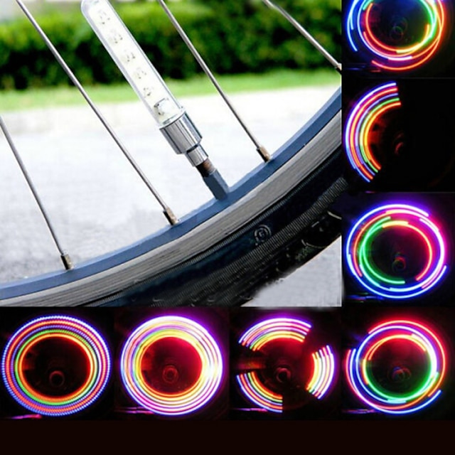  LED Světla na kolo Světla na čepici bezpečnostní světla blikající uzávěr ventilu světla - Cyklistika Voděodolné LED světlo AG10 80 lm Baterie Cyklistika motocykl - XIE SHENG® / ABS / IPX-5