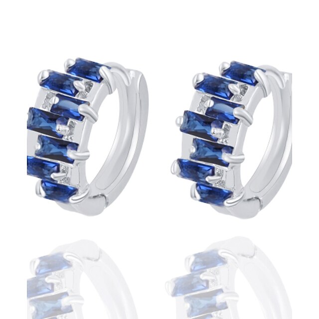  Cubic Zirconia Stud Earrings Zircon Earrings Jewelry White / Black / Blue For Wedding Party Daily Casual Sports