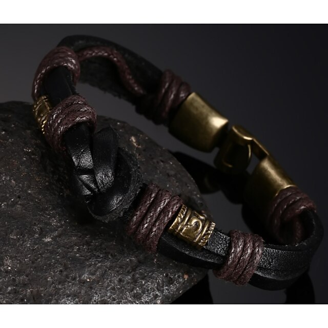  Armband Kedje & Länk Armband Läder / Koppar Party / Dagligen / Casual / Sport Smycken Present Brun,1st