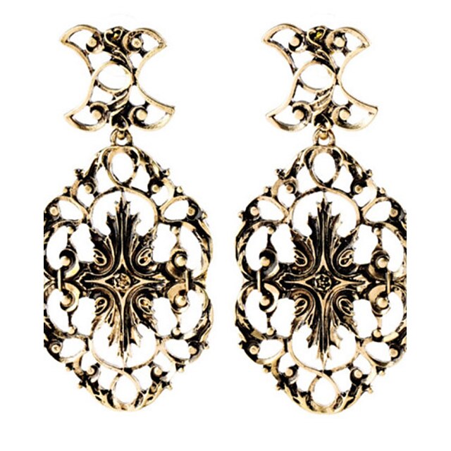  Earring Drop Earrings Jewelry Women Alloy 2pcs Gold