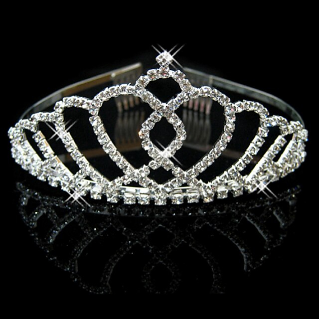  Mujer Diamantes Sintéticos Cristal Aleación Celada-Boda Ocasión especial Tiaras 1 Pieza