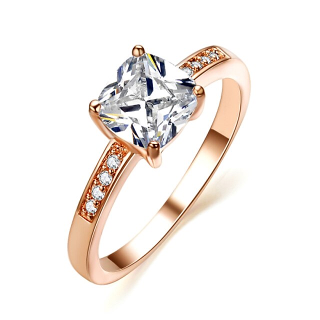  Dames Statement Ring Kristal Gouden / Zilver Gesimuleerde diamant / Legering Vierkant / Geometrische vorm / Vier punten Dames / Modieus Bruiloft / Feest Kostuum juwelen