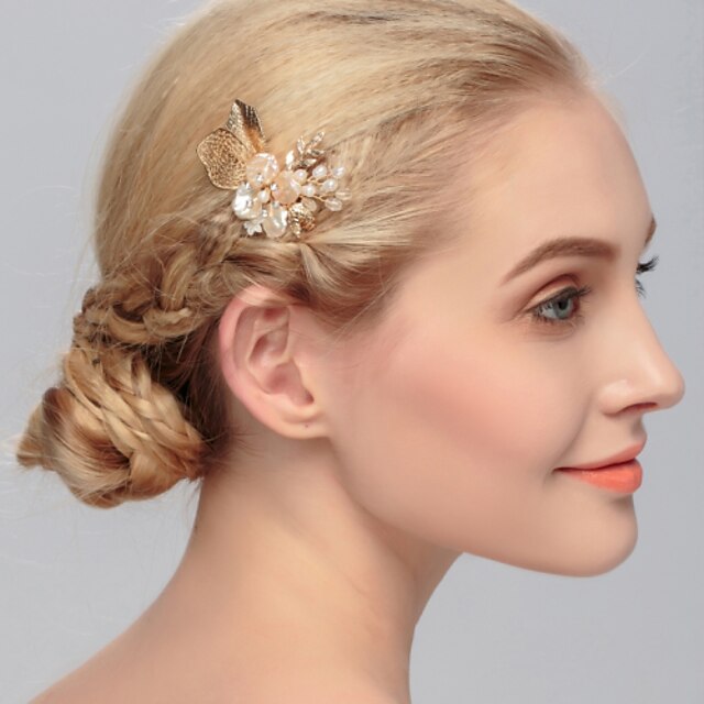 Pearl Hair Combs Headpiece Wedding Party Elegant Feminine Style