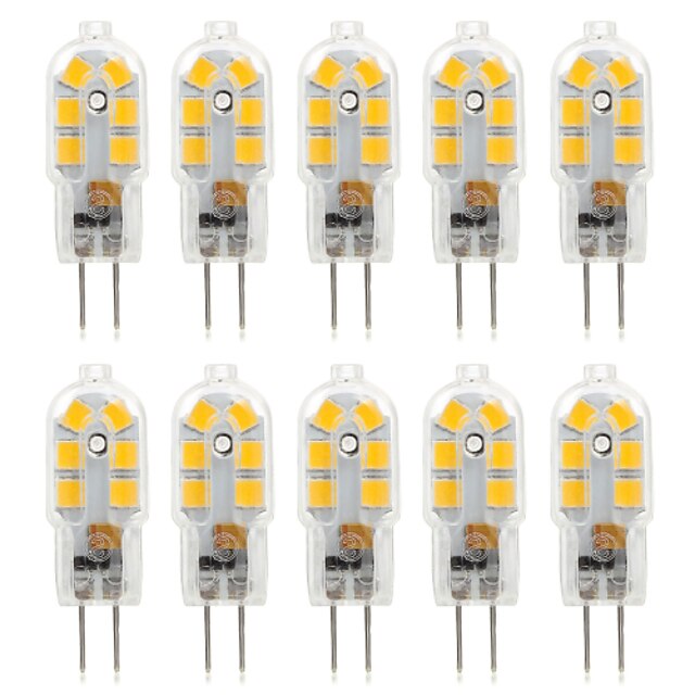  10 db 2.5 W LED betűzős izzók 250 lm G4 T 14 LED gyöngyök SMD 2835 Dekoratív Meleg fehér Hideg fehér Természetes fehér 220 V 12 V