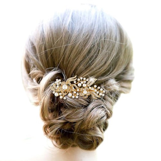  Alloy Hair Combs / Headwear with Floral 1pc Wedding / Special Occasion Headpiece