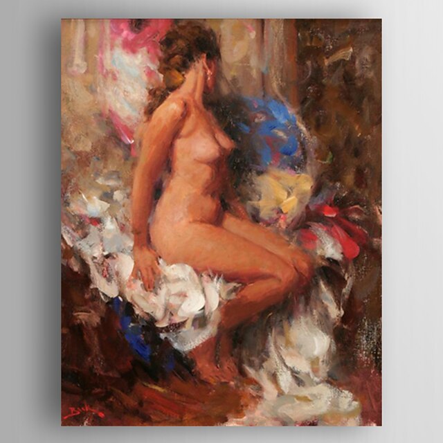  pintura a óleo impressiona as pessoas lona pintada à mão mulher com esticado emoldurado