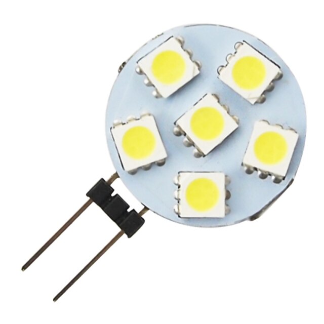  G4 1.2W 6-LED 5050 Warm White Round Shape LED Bulb