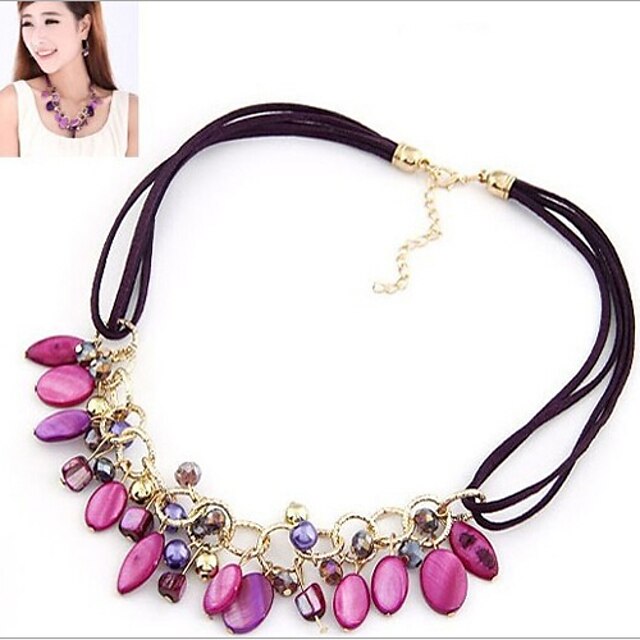  Women's Choker Necklace Geometrical Vintage European Fashion Alloy Screen Color Necklace Jewelry For