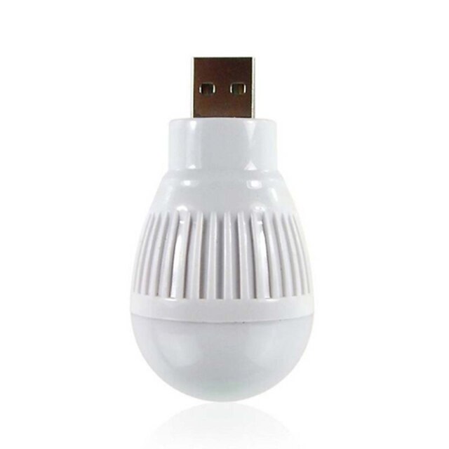  boll glödlampa formad USB Powered bärbara mini ledde nattlampa för dator bärbar dator skrivbord läsning