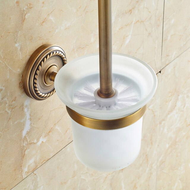  Toilet Brush Holder Traditional Brass 1 pc - Hotel bath